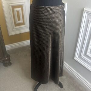 Elegant Brown Checkered Skirt